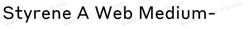 Styrene A Web Medium字体转换